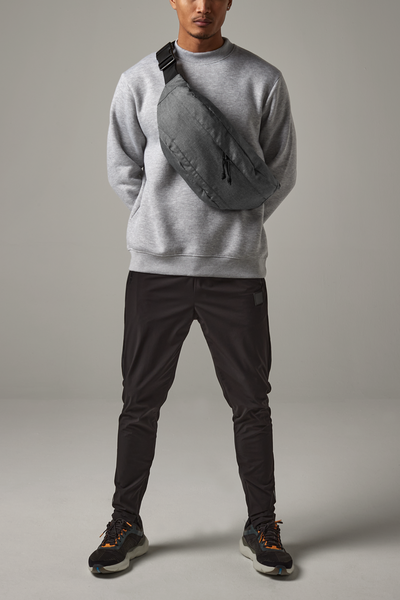 BagBase Oversized Crossbody Bag | 6 Litre Capacity | Padded Back | Grey or Black | One Size
