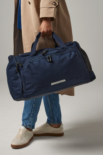 Quadra Academy Holdall Bag | 30 Litre Duffle Weekender | Padded Handles | Navy or Black | One Size