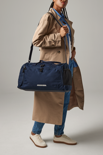 Quadra Academy Holdall Bag | 30 Litre Duffle Weekender | Padded Handles | Navy or Black | One Size