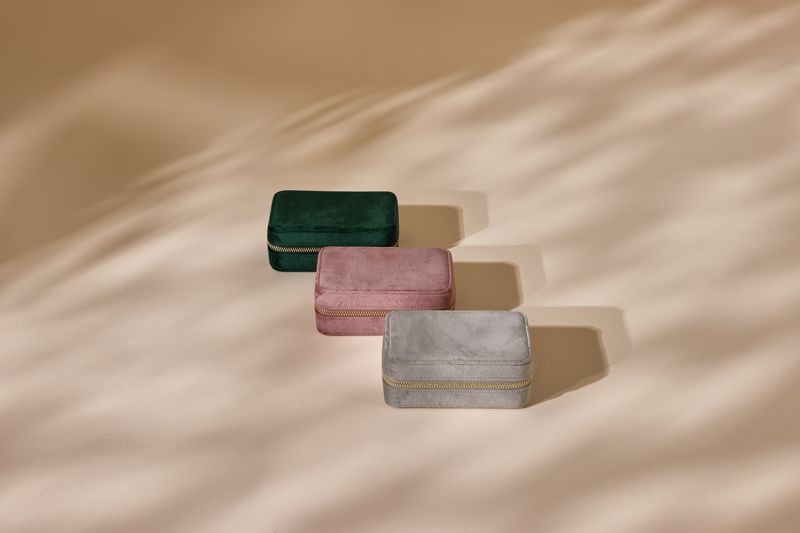 BagBase Velvet Recycled Travel Jewellery Box | Recycled | Zip Close | 3 Colours | One Size