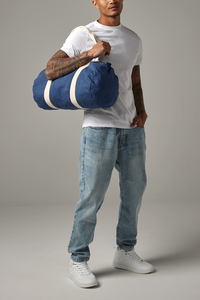 BagBase | Denim Barrel Bag | Logo Free Clothing