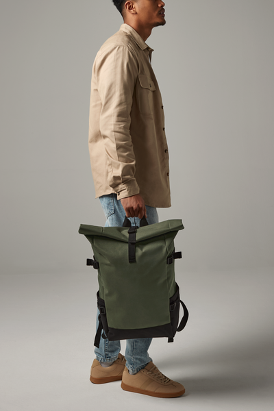 BagBase Block Roll Top Backpack | 22 Litre Rucksack | Laptop Storage to 17" | 4 Colours | One Size