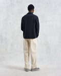 wax london men's Whiting - Black And Blue Frome Overshirt