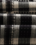 wax london men's Whiting - Black And Ecru Glitch Check Overshirt