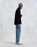 wax london men's Whiting - Navy Jumbo Corduroy Overshirt