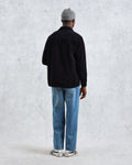 wax london men's Whiting - Navy Jumbo Corduroy Overshirt