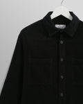 wax london men's Whiting - Navy Jumbo Corduroy Overshirt