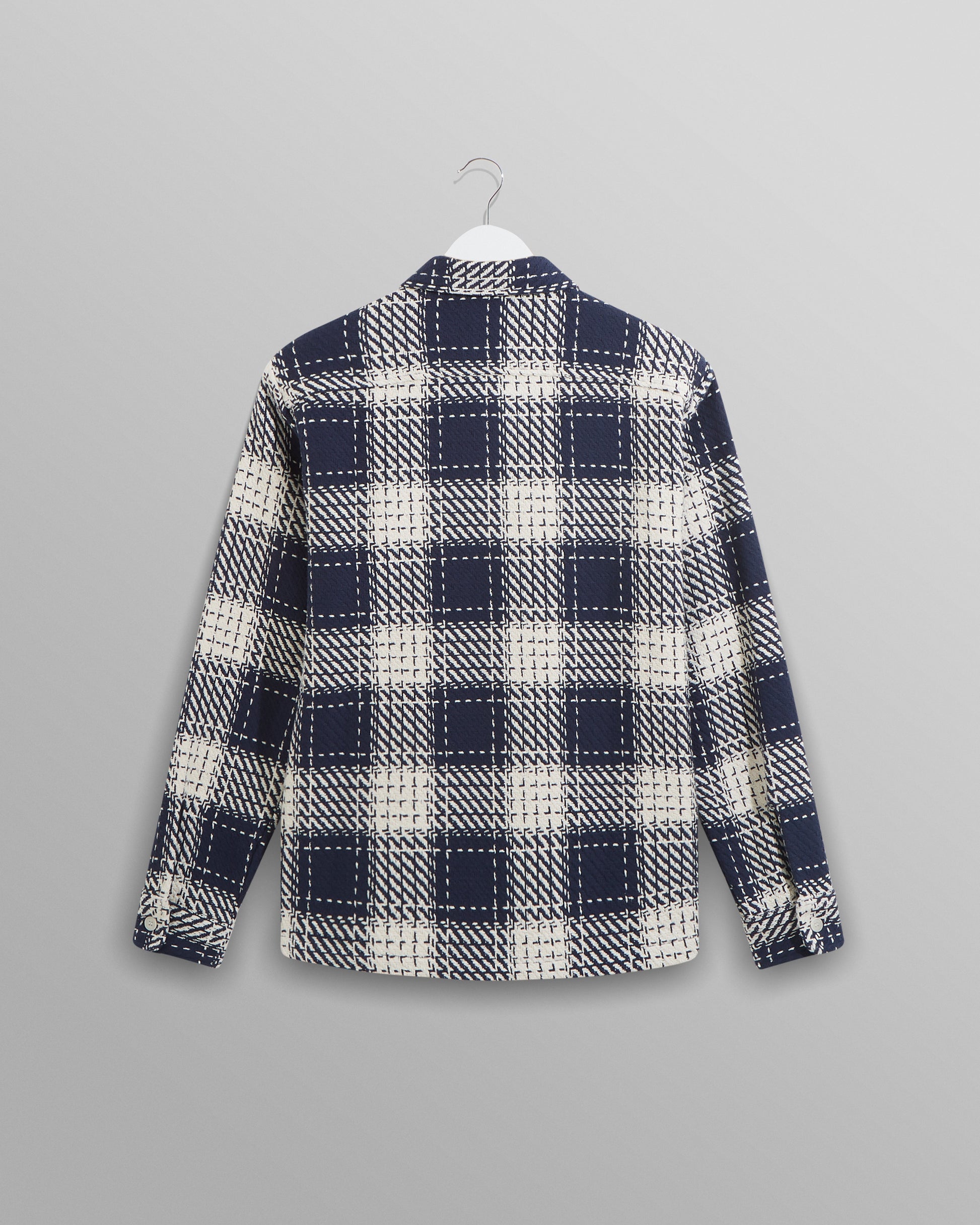 wax london men's *Whiting - Navy Marine Beatnik Overshirt - STORES