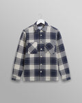 wax london men's *Whiting - Navy Marine Beatnik Overshirt - STORES