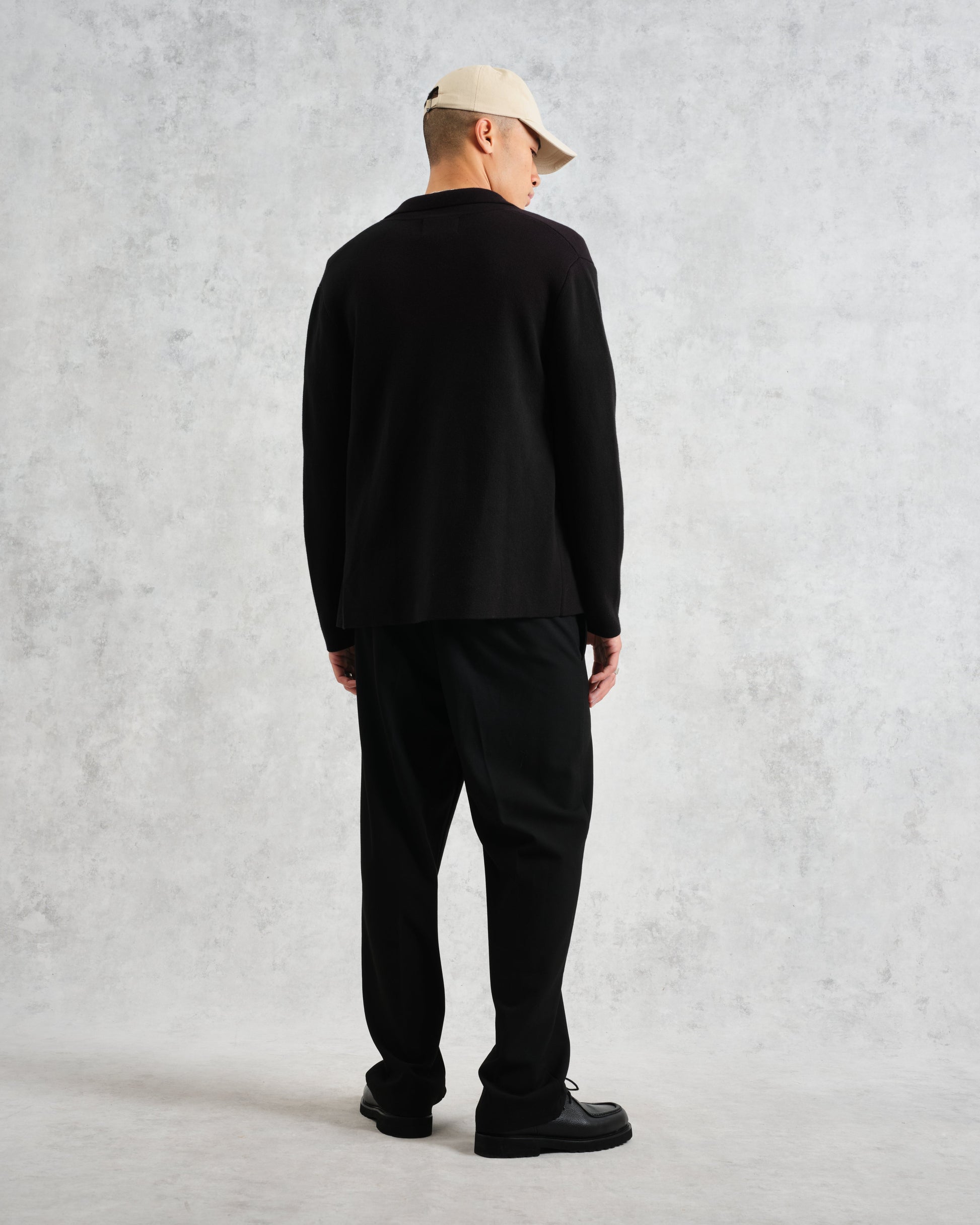 wax london men's Wightman - Black Milano Cardigan