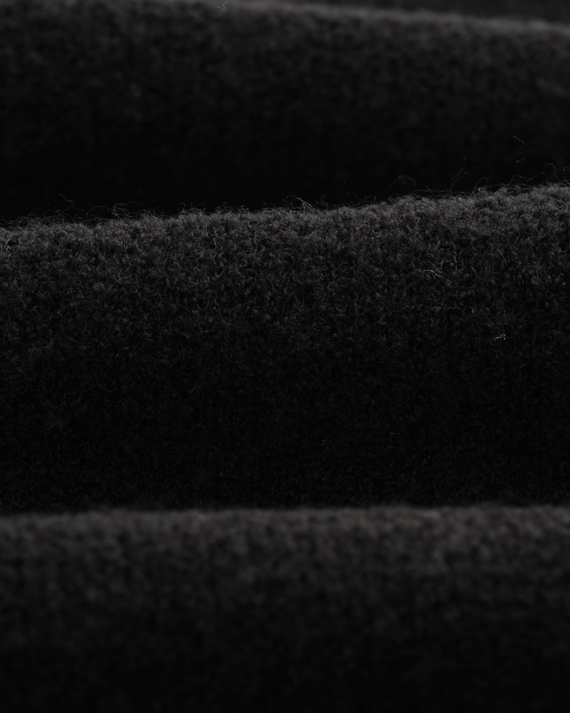 wax london men's Wilde - Black Boucle Jumper