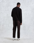 wax london men's Wilde - Black Boucle Jumper