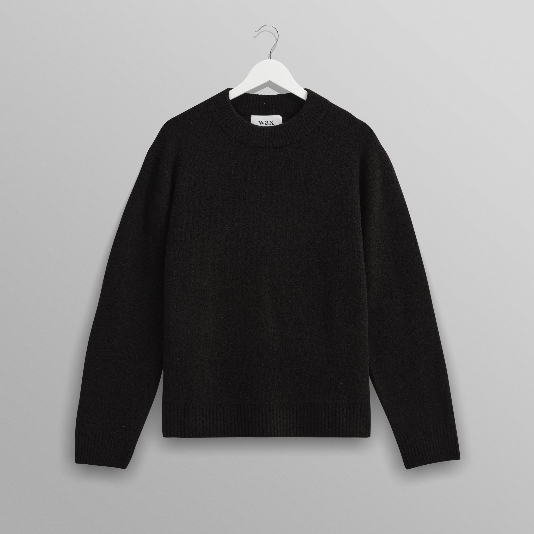 wax london men's Wilde - Black Boucle Jumper