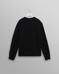 wax london men's Wilde - Black Fluffy Wool Crewneck