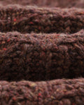 wax london men's Wilde - Brown Checkerboard Leaf Jumper