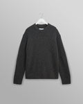 wax london men's Wilde - Charcoal Donegal Wool Crewneck