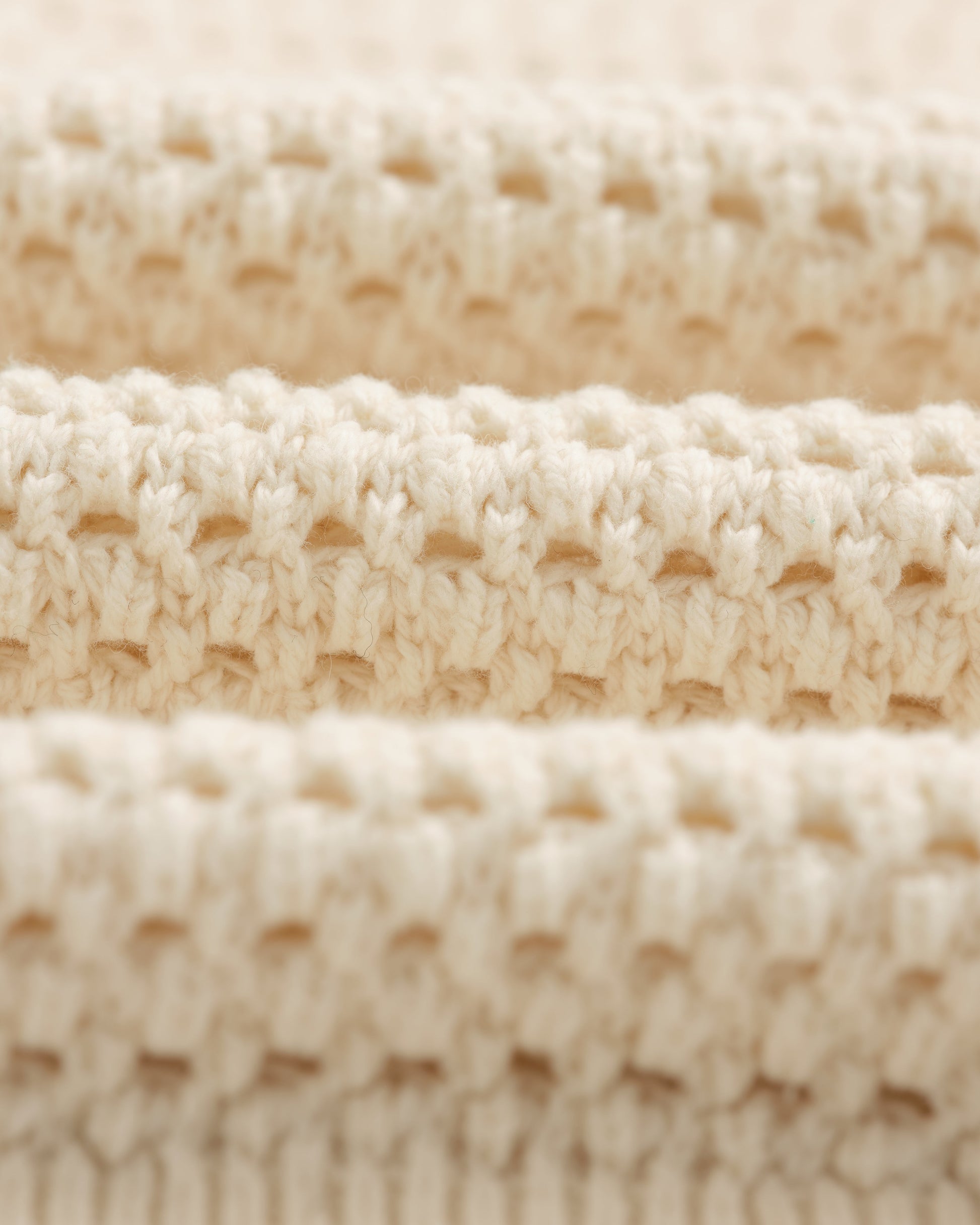wax london men's Wilde - Ecru Open Knit Jumper
