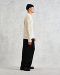 wax london men's Wilde - Ecru Open Knit Jumper