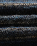 wax london men's Wilde - Grey And Teal Space Dye Wool Crewneck