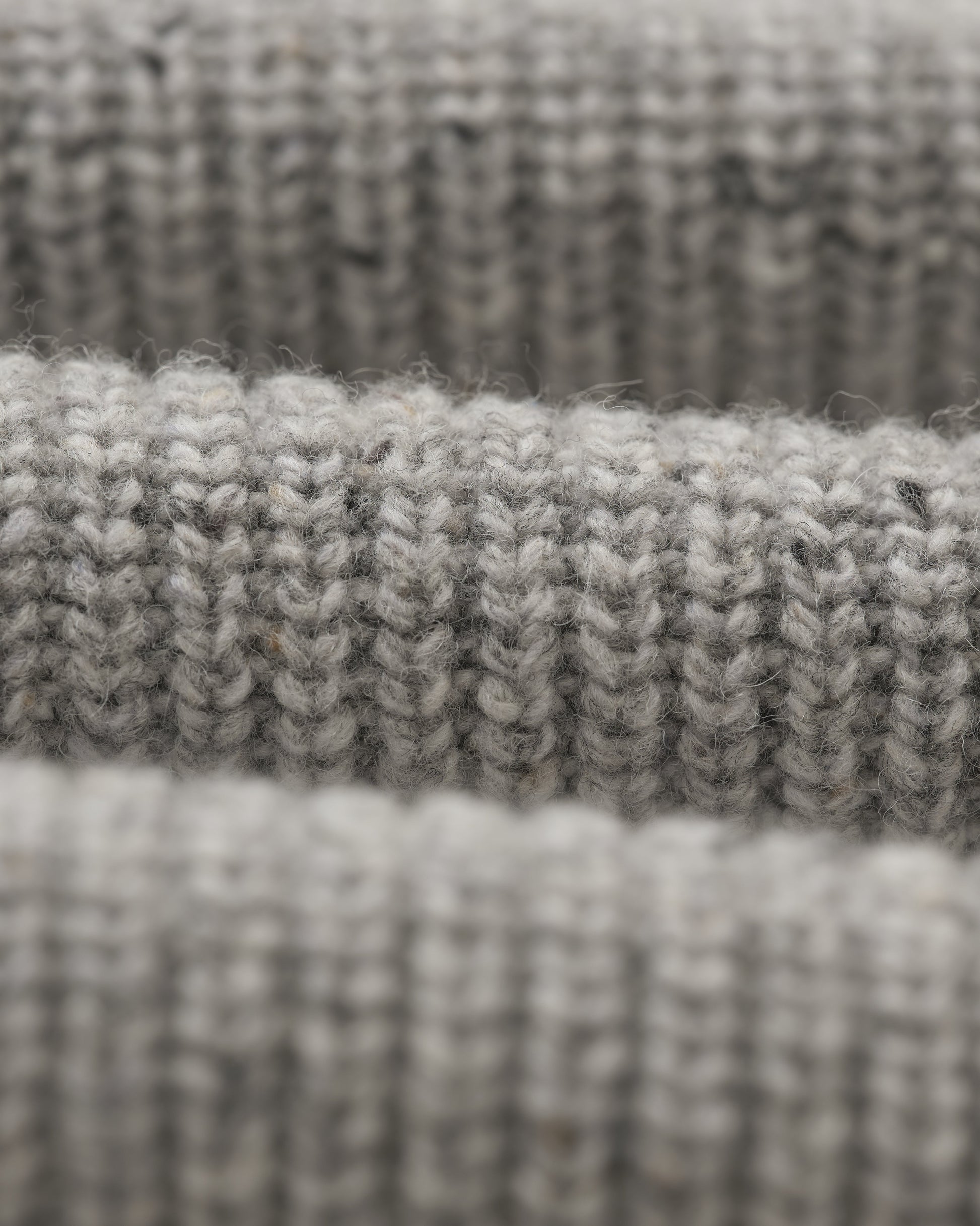 wax london men's Wilde - Grey Fleck Wool Jumper