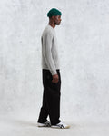 wax london men's Wilde - Grey Fleck Wool Jumper