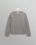 wax london men's Wilde - Grey Fleck Wool Jumper