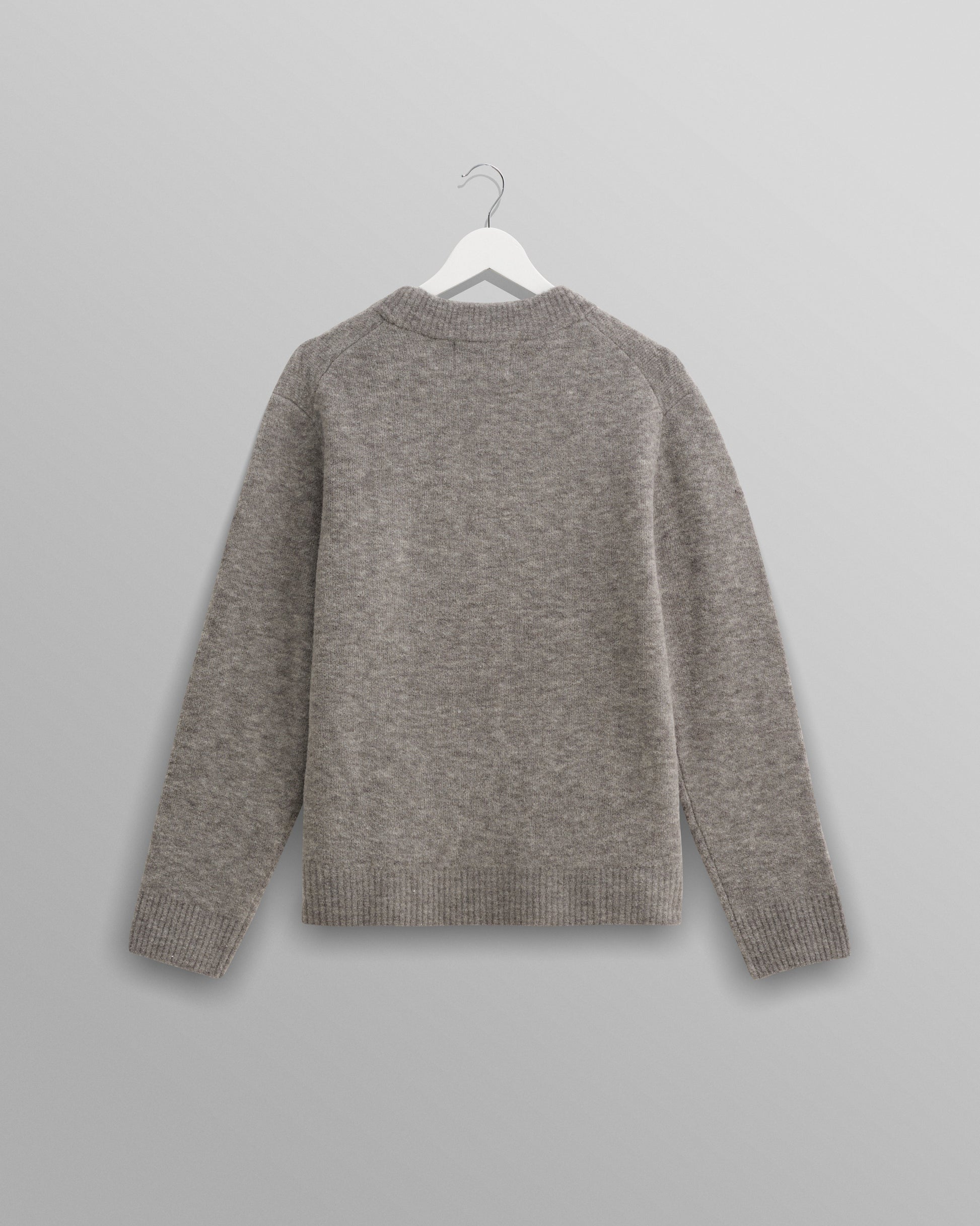 wax london men's Wilde - Grey Marl Boucle Jumper