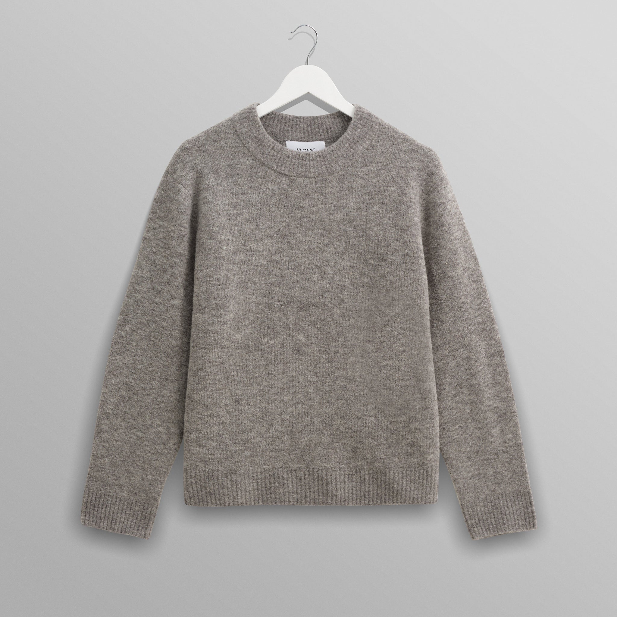 wax london men's Wilde - Grey Marl Boucle Jumper