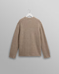 wax london men's Wilde - Natural Donegal Wool Crewneck