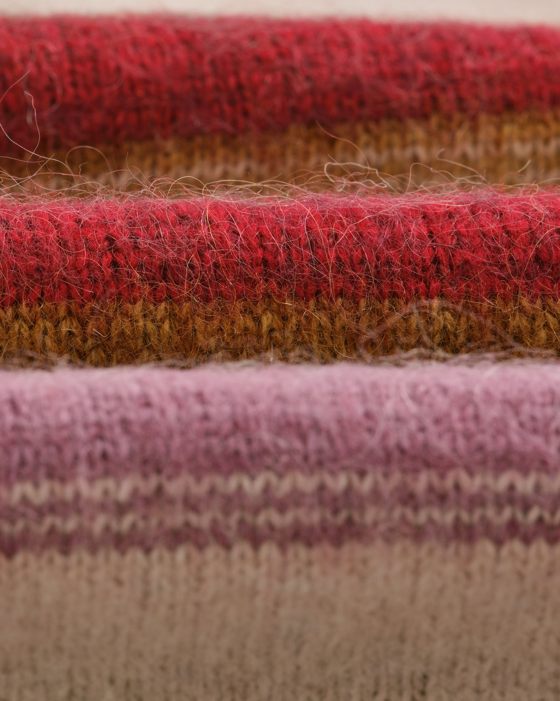 wax london men's Wilde - Oatmeal Brush Stripe Wool Jumper