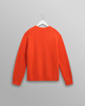 wax london men's Wilde - Orange Fluffy Wool Crewneck