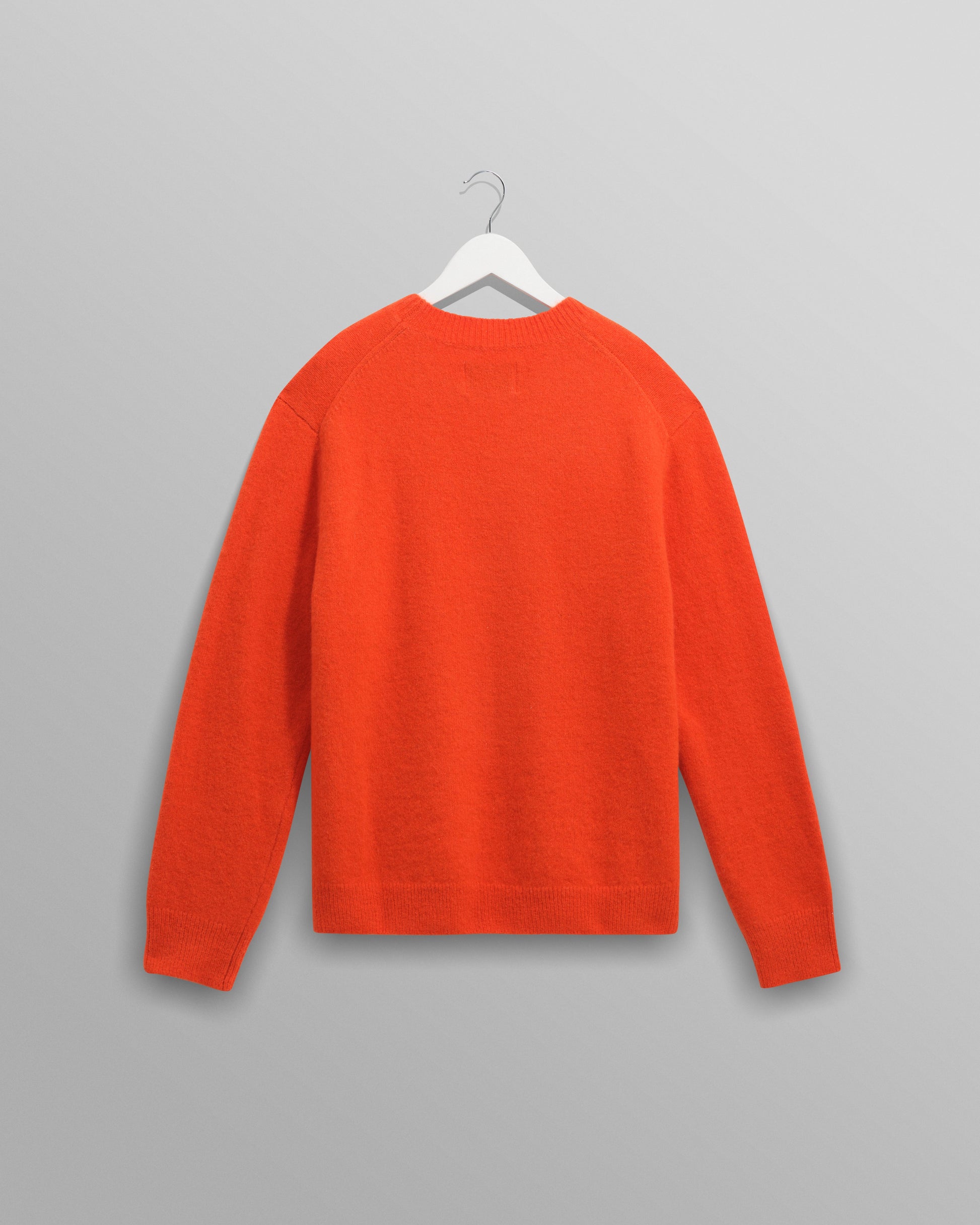 wax london men's Wilde - Orange Fluffy Wool Crewneck