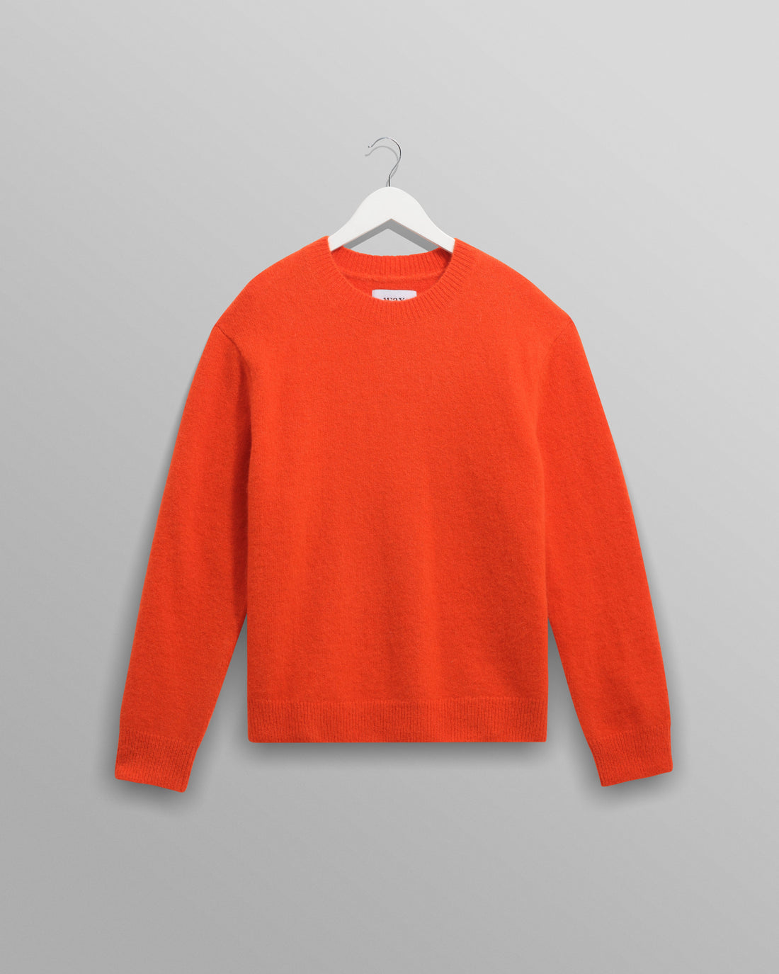 wax london men's Wilde - Orange Fluffy Wool Crewneck
