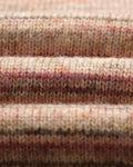 wax london men's Wilde - Pink And Brown Space Dye Wool Crewneck