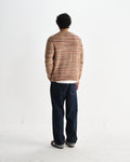 wax london men's Wilde - Pink And Brown Space Dye Wool Crewneck