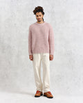 wax london men's Wilde - Pink Heavyweight Knit Jumper