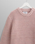 wax london men's Wilde - Pink Heavyweight Knit Jumper