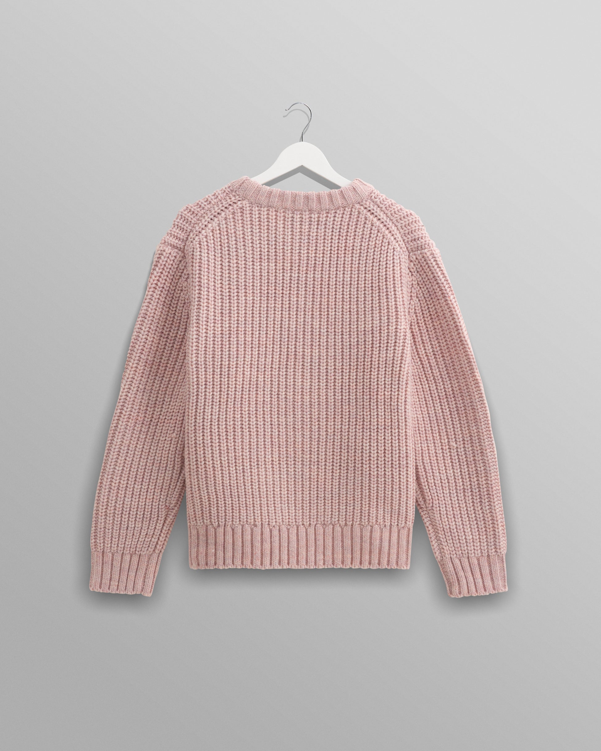 wax london men's Wilde - Pink Heavyweight Knit Jumper