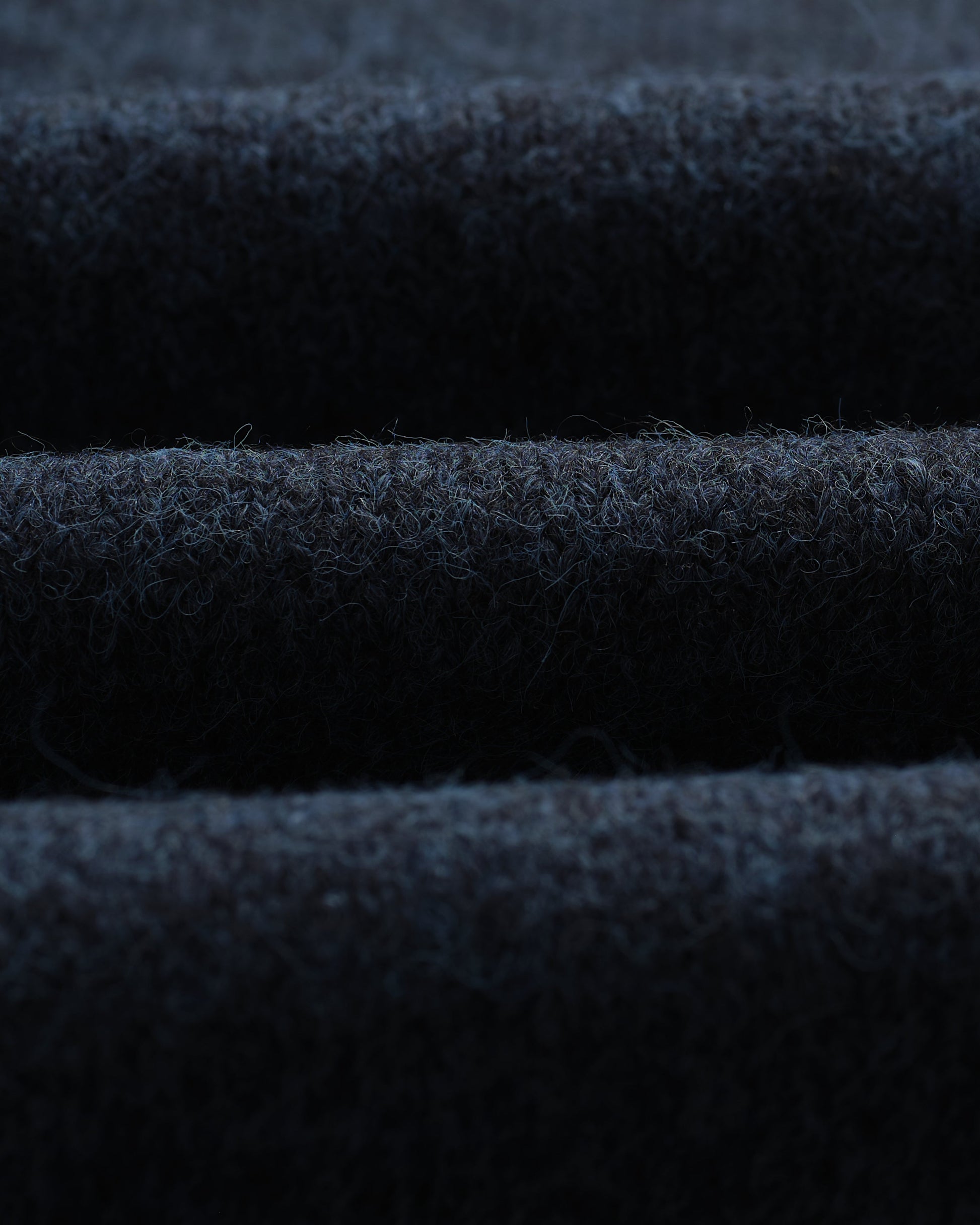 wax london men's Wilde - Teal Fluffy Wool Crewneck